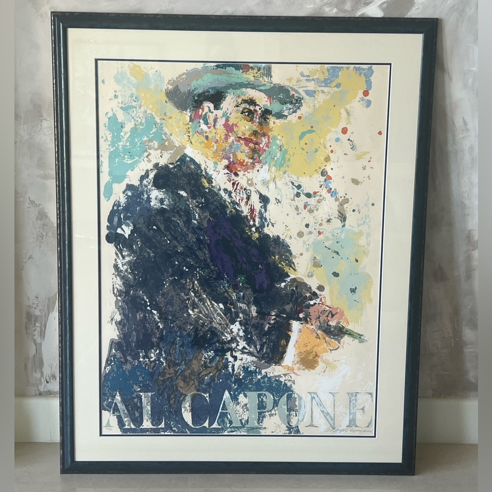 1970s “AL CAPONE” Leroy Neiman Limited Edition Serigraph #195/300 Custom Framed.